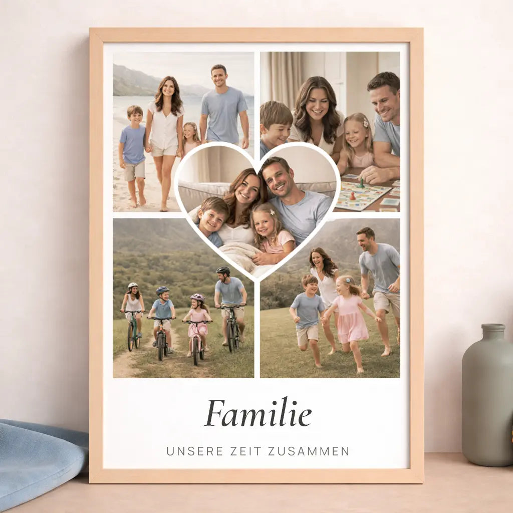 Poster Fotocollage "Herzmomente"