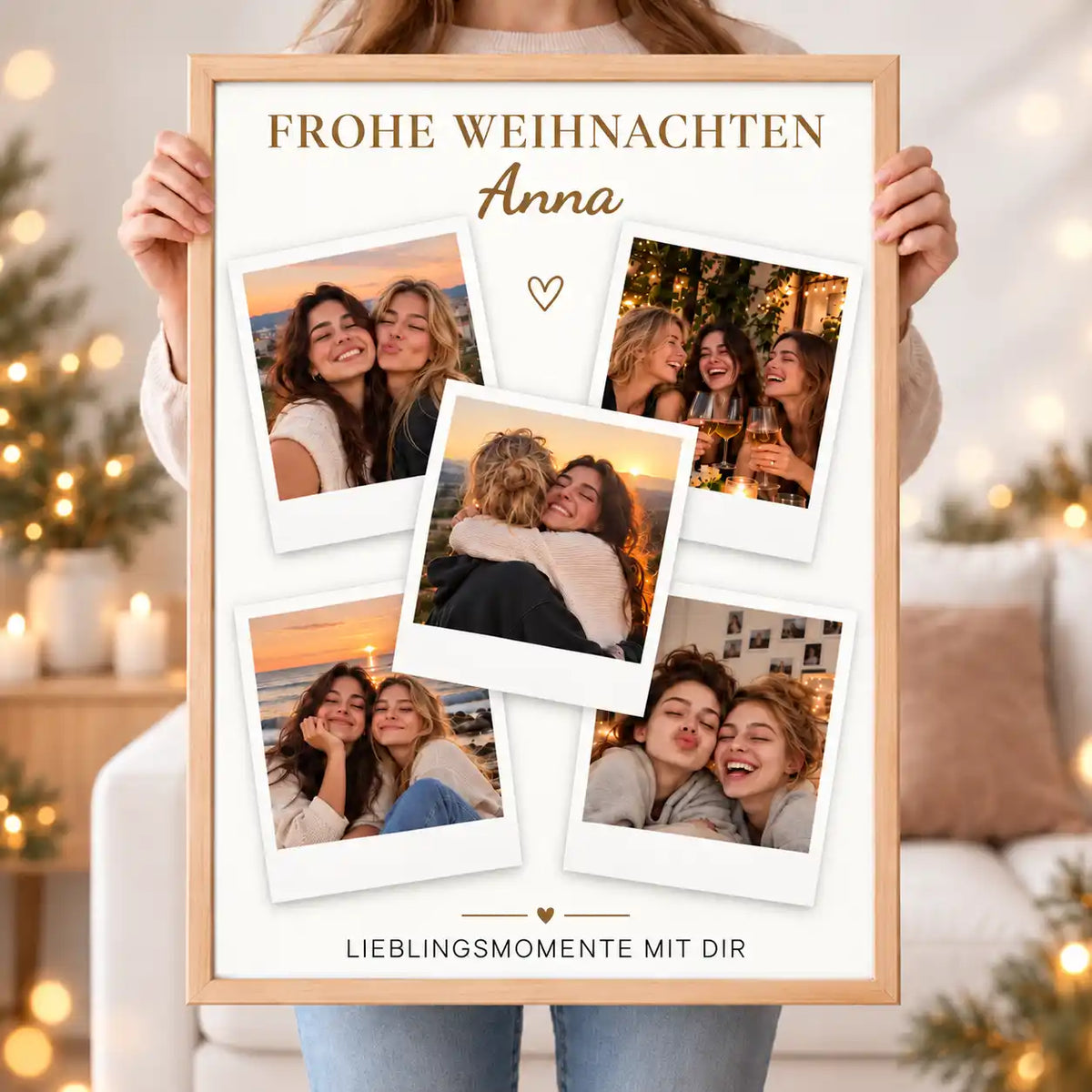 Wandbild Fotocollage "Frohe Weihnachten"