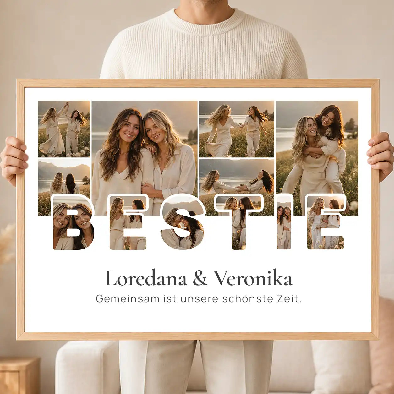 Wandbild Fotocollage "Herzensworte"