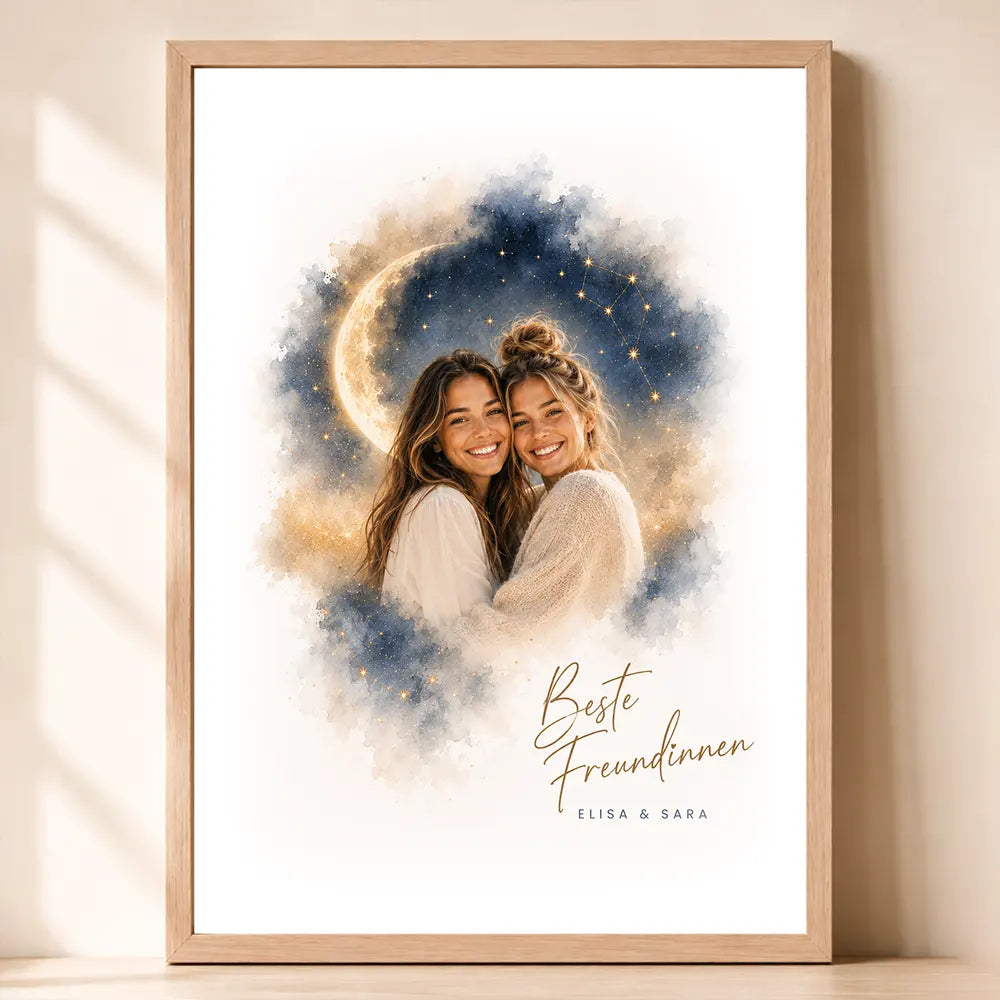Poster Familien-Portrait "Bis zum Mond"