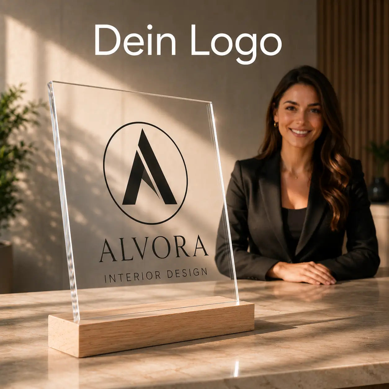 Bild auf Acrylglas "Dein Logo" #3 - Hochformat