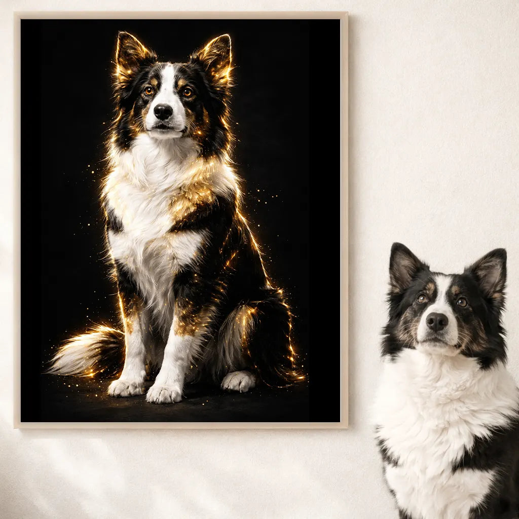 Wandbild Hunde-Portrait „Goldpfote“
