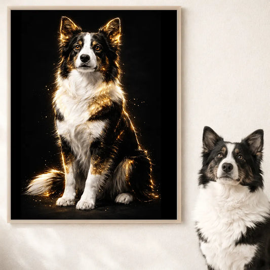 Wandbild Hunde-Portrait „Goldpfote“