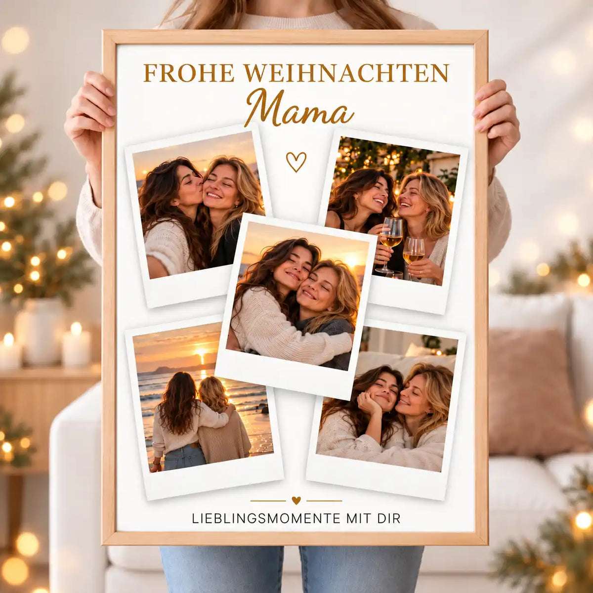 Wandbild Fotocollage "Frohe Weihnachten"