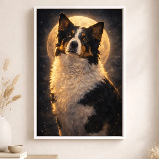 Leinwand Hunde-Portrait „Mondpfote“
