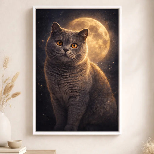 Leinwand Katzen-Portrait „Mondpfote“