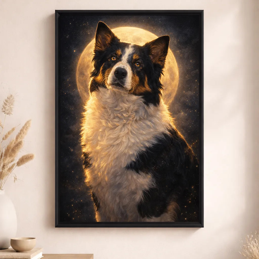 Leinwand Hunde-Portrait „Mondpfote“