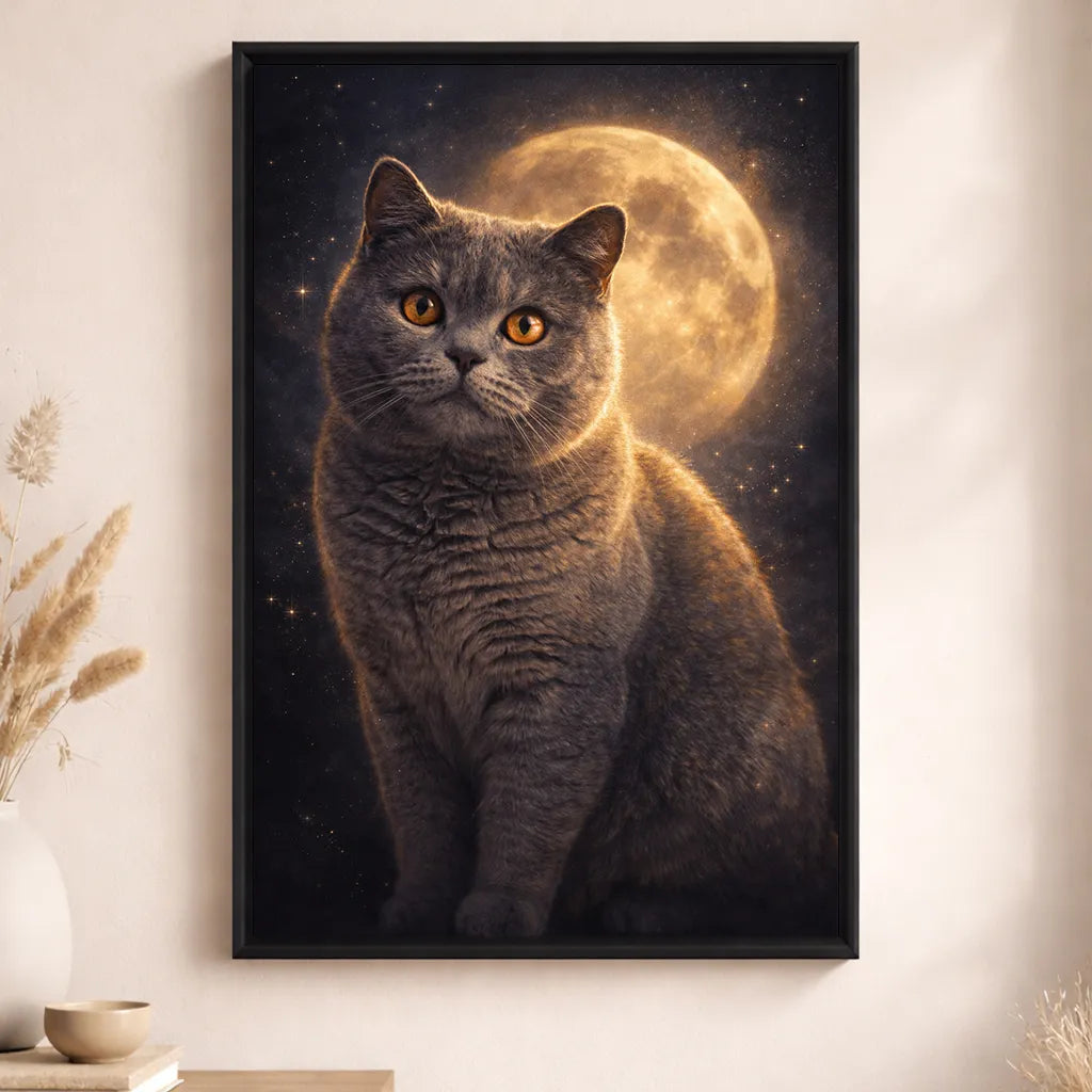 Leinwand Katzen-Portrait „Mondpfote“