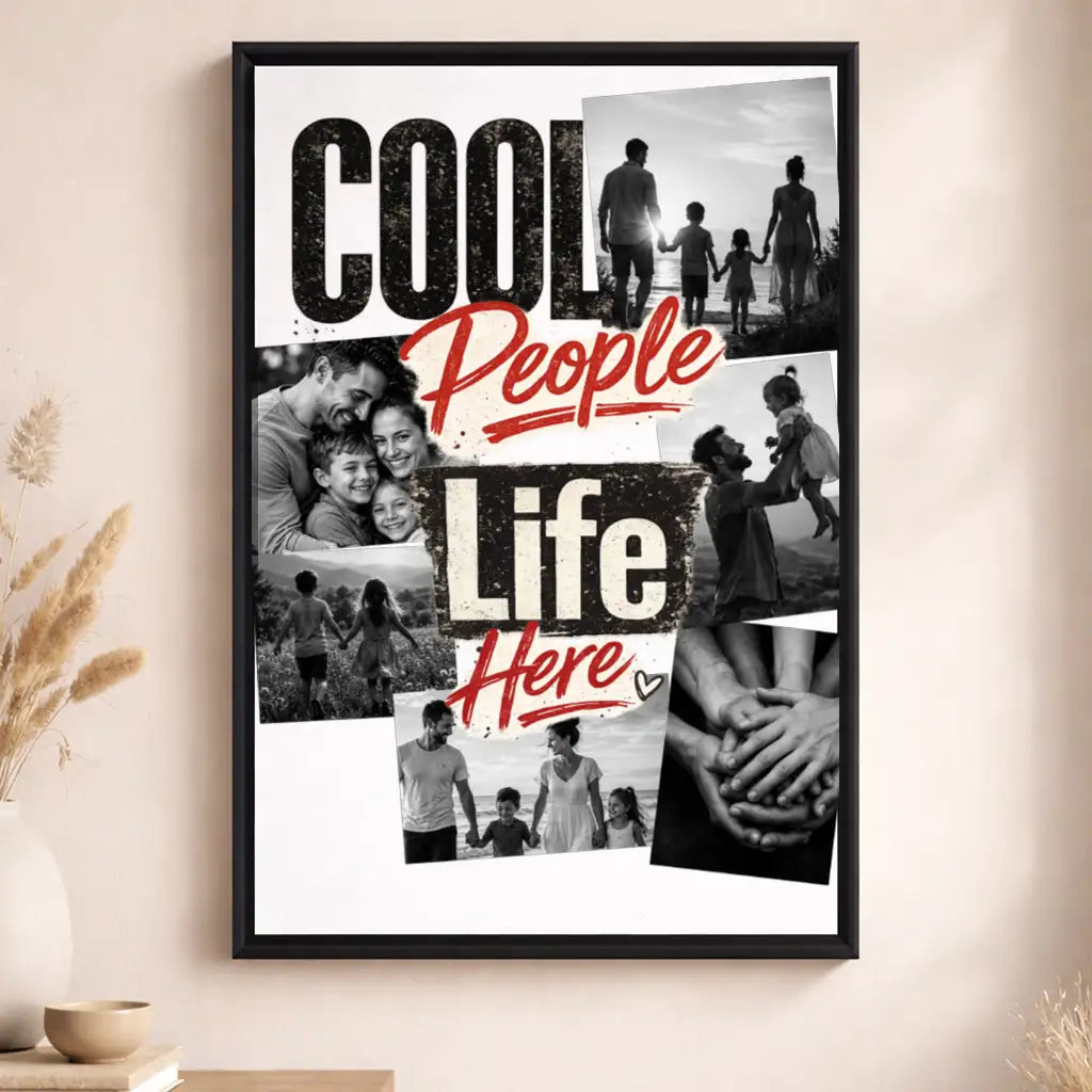 Leinwand Fotocollage "Cool People live here"