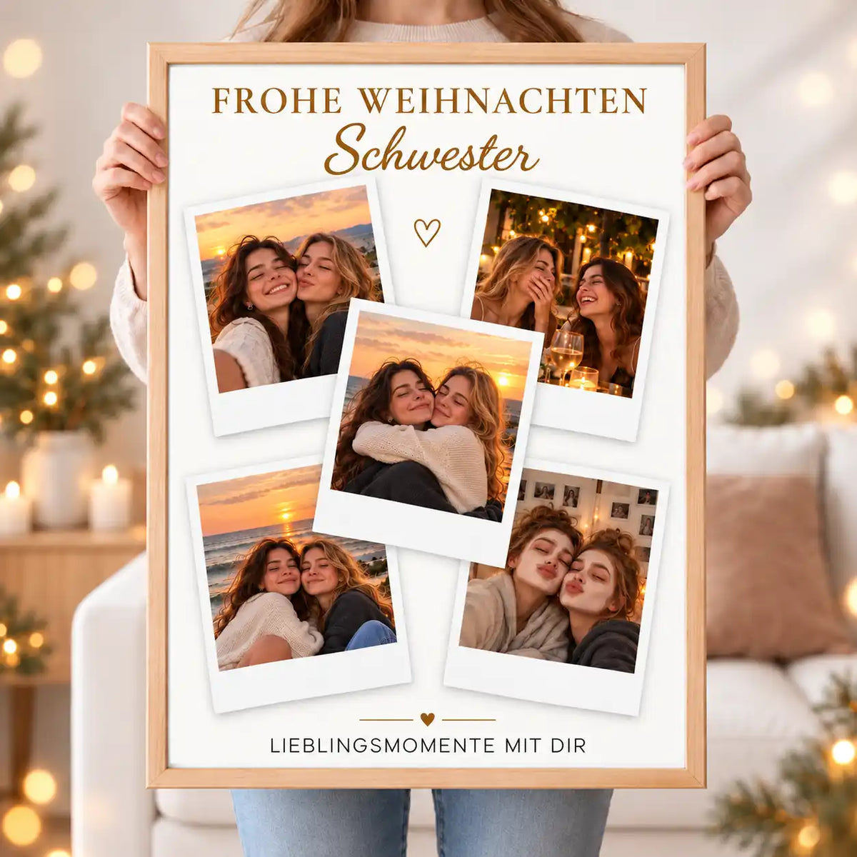 Wandbild Fotocollage "Frohe Weihnachten"