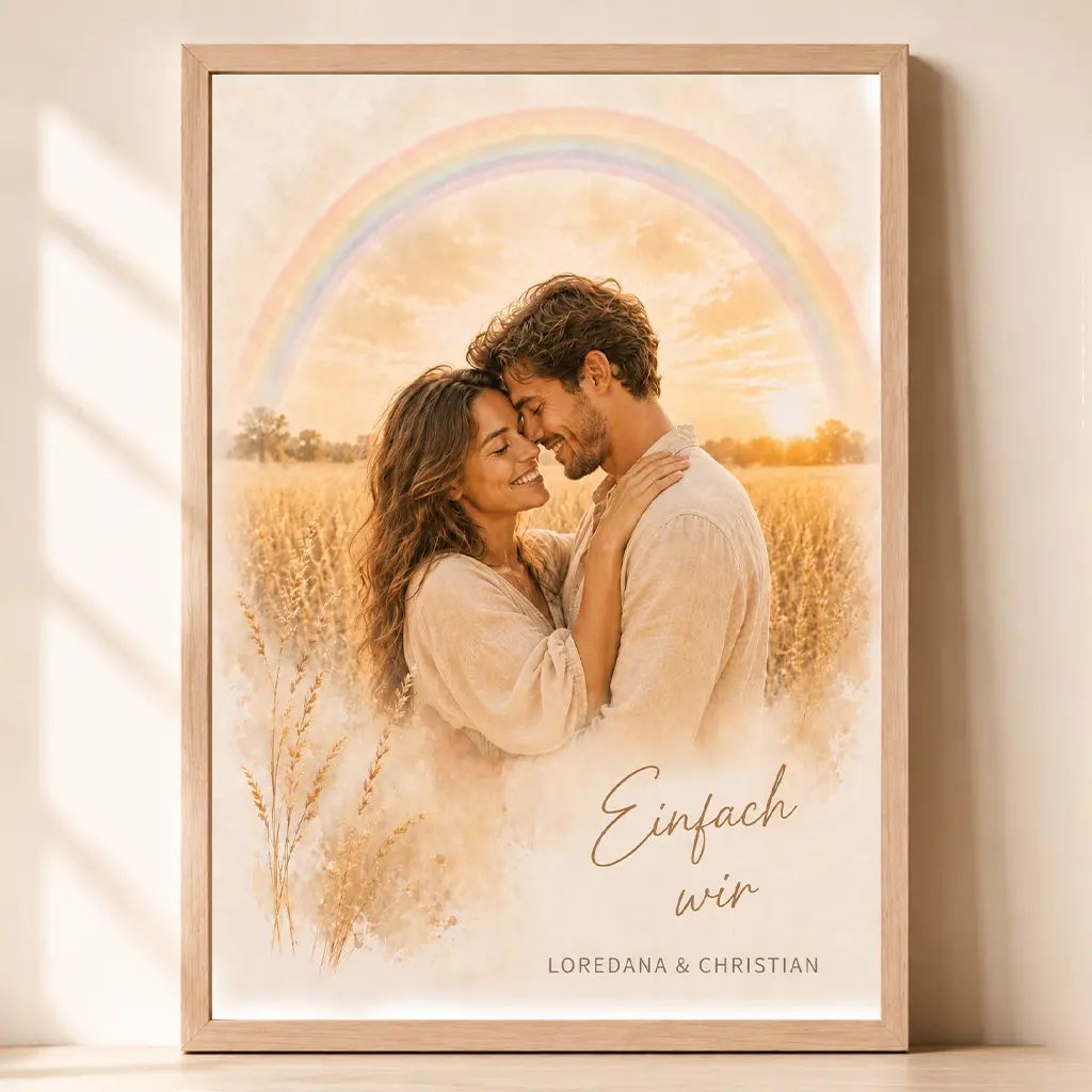 Poster Familien-Portrait "Regenbogen"