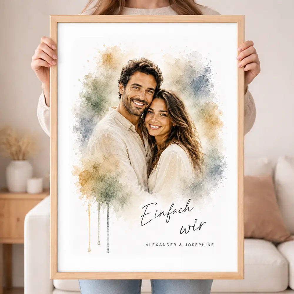 Wandbild Familien-Portrait "Aquarell"