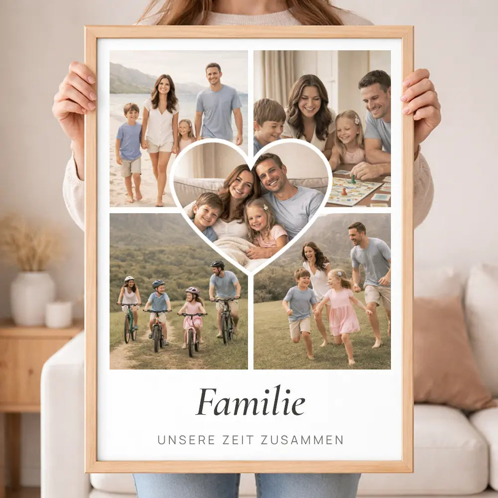 Wandbild Fotocollage "Herzmomente"